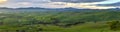Panorama. HDR. View of the Orcia river valley. Royalty Free Stock Photo